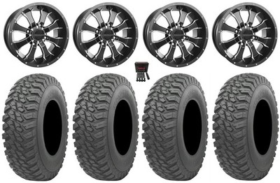 Raceline Mamba 14''Wheels Bk 2+5 30''Mongrel SQ Tires CFMoto ZForce 950 UForce 1K