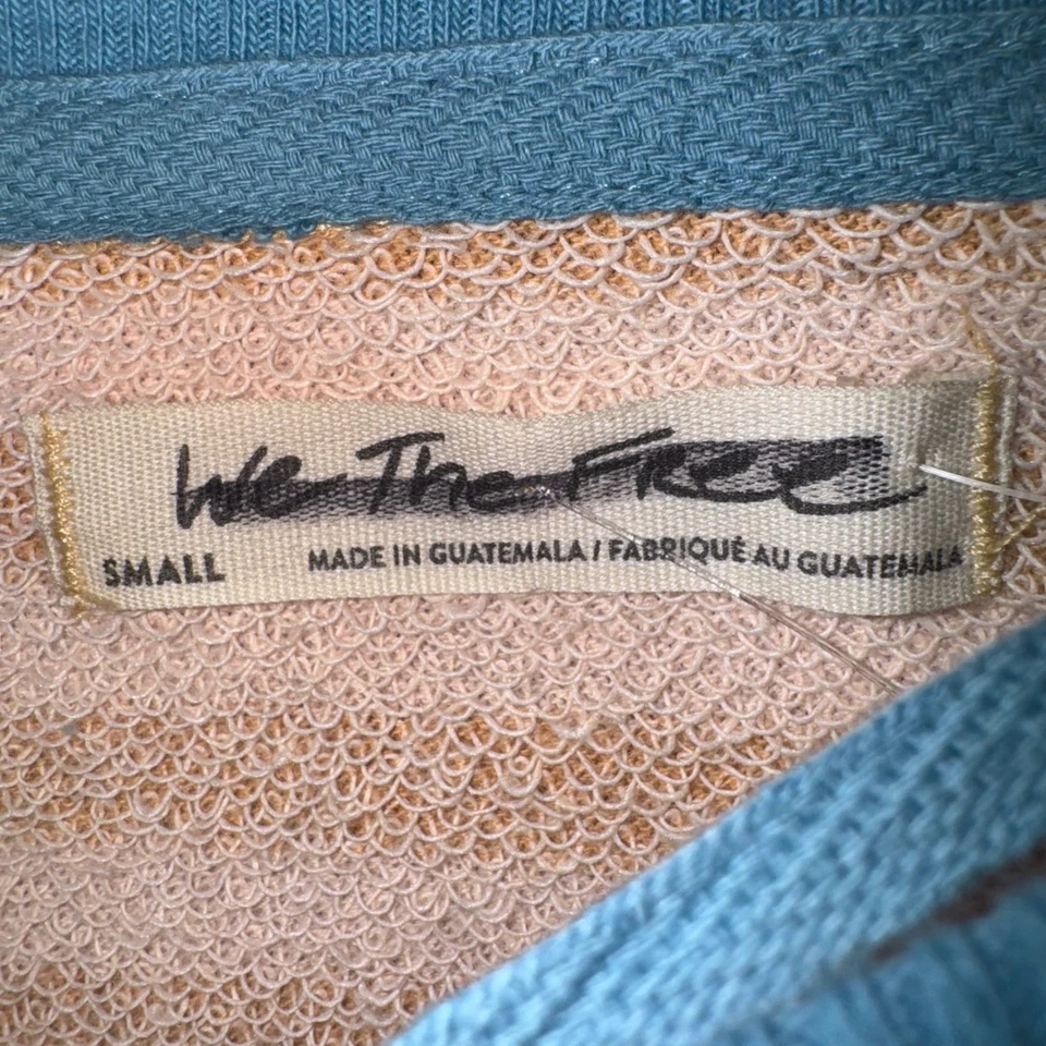 Sudadera We The Free a Rayas Cuello Redondo Pequeña Melocotón Naranja Azul Talla Grande NUEVA Foto 3 de 4