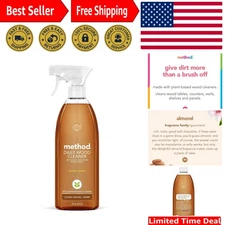 Daily Wood Cleaner - Almond Scent, Biodegradable 28 oz Spray for Wooden Surfaces