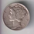 1943-S MERCURY DIME 10¢ SAN FRANCISCO 90% SILVER COIN UNITED STATES MINT