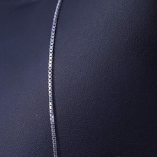 22  2mm, vintage Italian sterling silver 925 box chain necklace