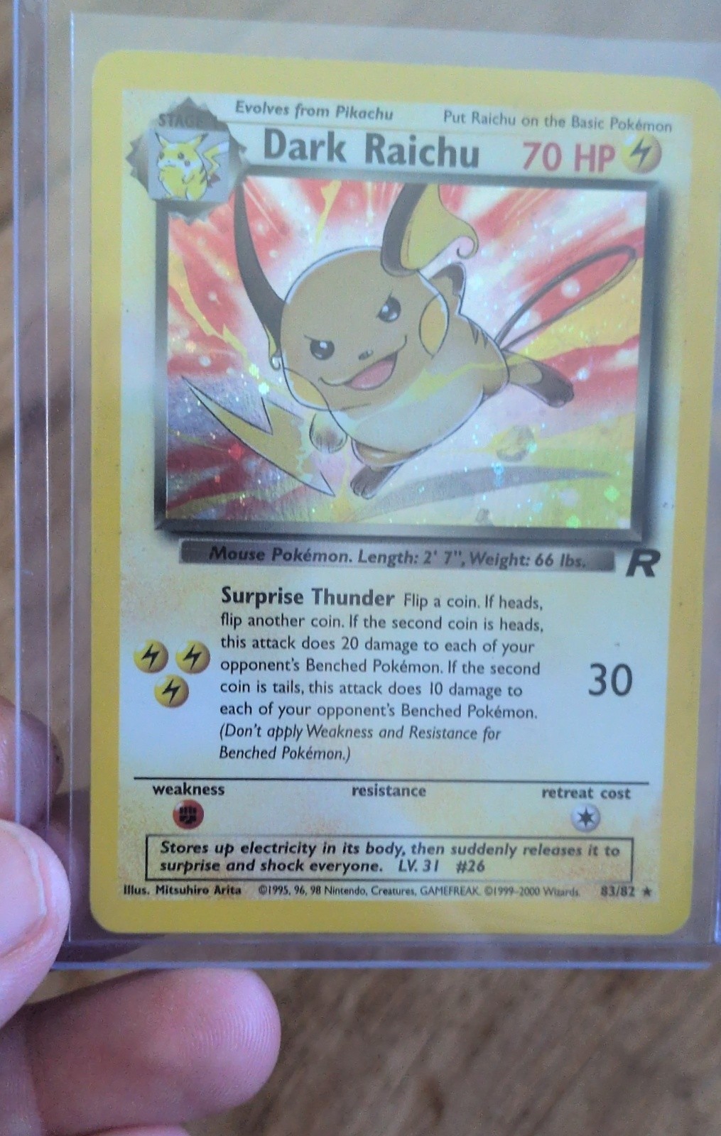 Dark Raichu 83/82 Team Rocket Holo