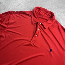Polo Ralph Lauren Polo Shirt Mens 2XB Big Red Classic Blue Pony Performance