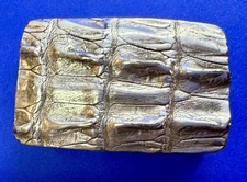Crocodile Alligator Skin Textured Theme Metal Vintage Silver Color Belt Buckle