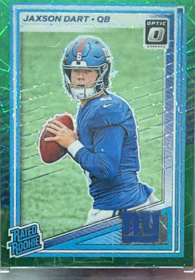 Panini 2025 Donruss Optic Football Green Velocity Prizm Jaxson Dart #273
