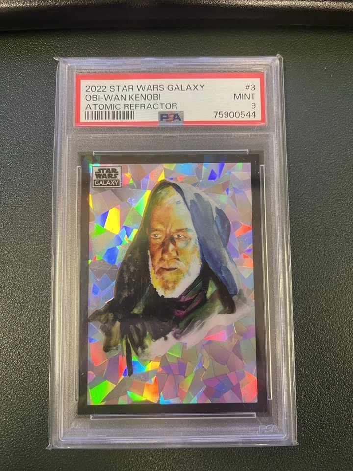 2022 Topps Star Wars Galaxy Atomic Refractor #3 Obi-Wan Kenobi 139/150 PSA 9 - Image 2 of 3