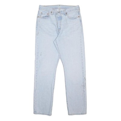 LEVI'S 501 Damen Jeans Blau Regular Straight Denim Light W29 L29 Classic Fit