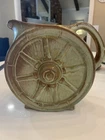 Frankoma Pottery Prairie Green Wagon Wheel Pitcher 94D Vintage Western