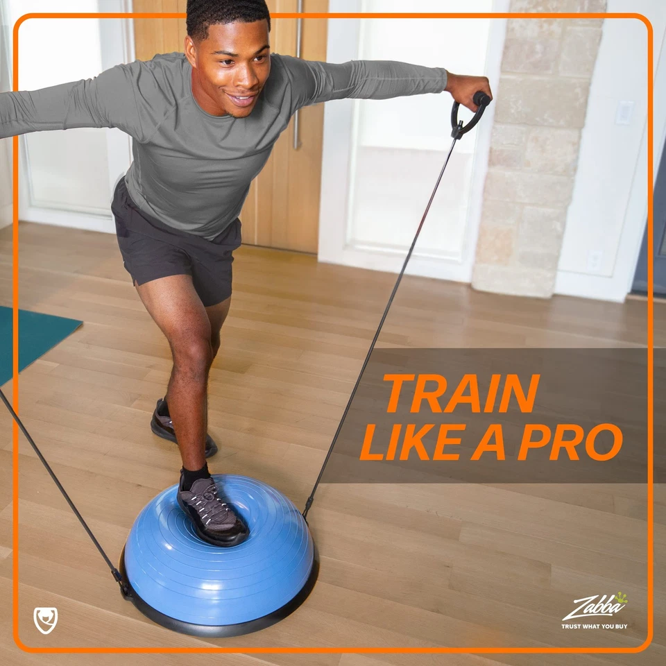 Balón de medio equilibrio Yoga Ball Entrenador de equilibrio para estabilidad central y cuerpo completo Foto 2 de 4