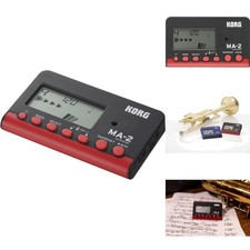 Versatile MA-2 Digital Metronome for Rhythm Training - Compact Black/Red Design