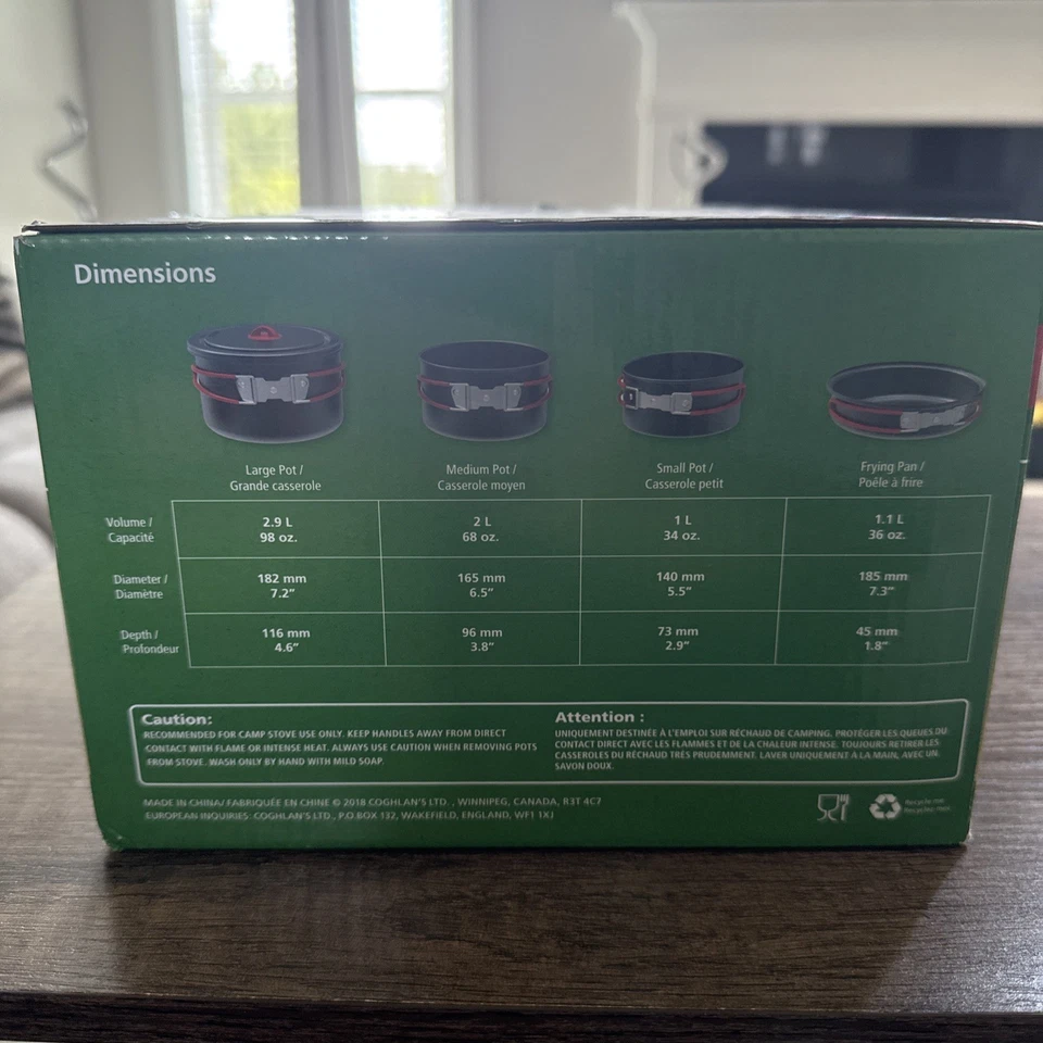 New Coghlan's Hard Anodized Aluminum Camping Cookset 6 Piece Set 1824 - Image 2 of 4