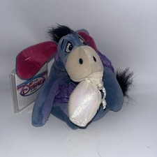 CUTE Disney Store SUGAR PLUM FAIRY EEYORE 7  Vintage Christmas Bean Bag Plush