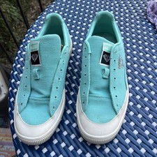 Puma CLYDE Mens Teal Textile Lace Up Sneakers Size 10