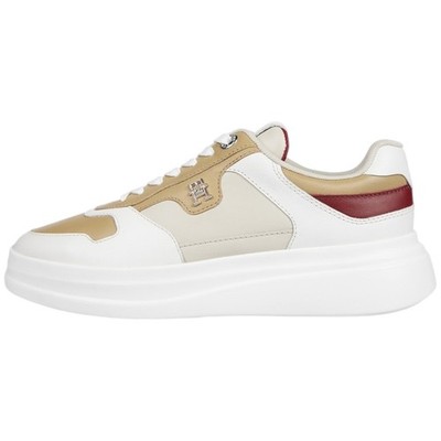 Tommy Hilfiger Schuhe Weiß aus Leder Frau Turnschuhe Art. FW0FW07991 Sale -50%