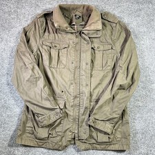 H&M Utility Jacket 44R Large Green Full Zip C...