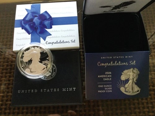 2026 P Congratulations Set American Eagle 1oz Silver Proof Coin 26RF New In Hand