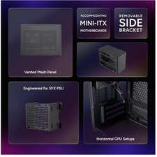 ITX Gaming PC Case, Horizontal GPU Mount