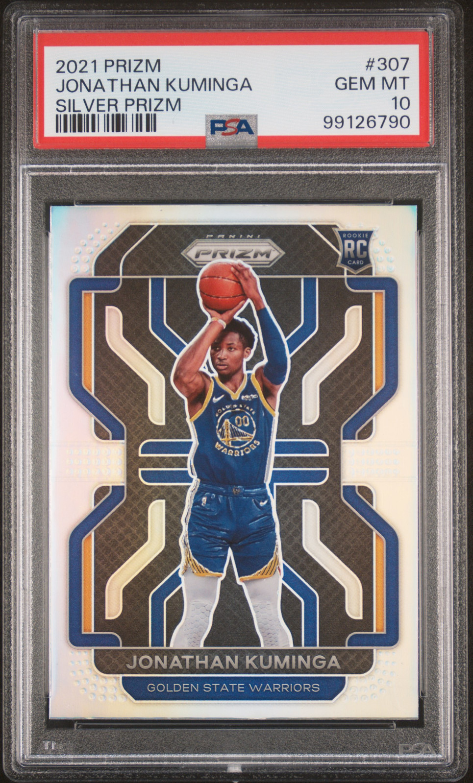 2021 PANINI PRIZM SILVER PRIZM #307 JONATHAN KUMINGA ROOKIE RC PSA 10
