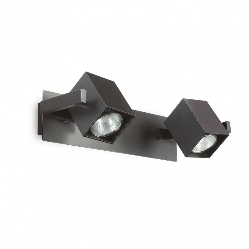 Ideal Lux MOUSE AP2 NERO 156705 - Lampada da Parete 2 Luci Design Moderno