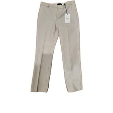 Theory Treeca 4 Ivory Multi Stretch Cotton Pants NWT Size 0