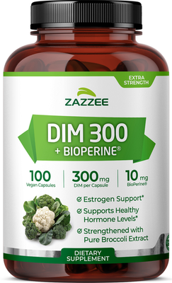 DIM Supplement (Diindolylmethane) 300 mg with 10 mg BioPerine 100
