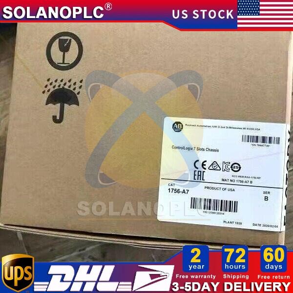 AB 1756-A7 ControlLogix 7 Slots Chassis New Factory Sealed US Free Tax