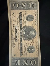 Confederate States Of America!!!  Richmond 1 Dollar Bill# 36,851!!* Feb 17, 1864