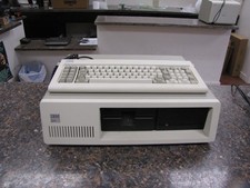 Vintage IBM 5160 Personal Computer with IBM PC Keyboard - Loaded with cards