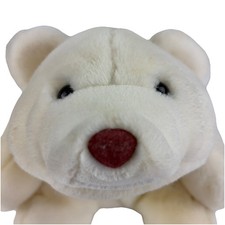 Vintage 1980 Gund Snuffles White Polar Bear Brown Nose 11  Stuffed Plush Toy