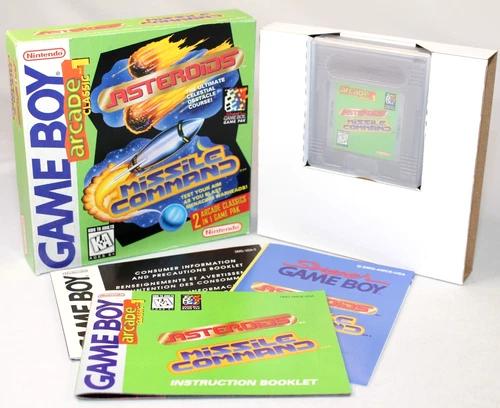 Arcade Classic 1: Asteroids / Missile Command Game Boy Complete CIB! Very Nice!