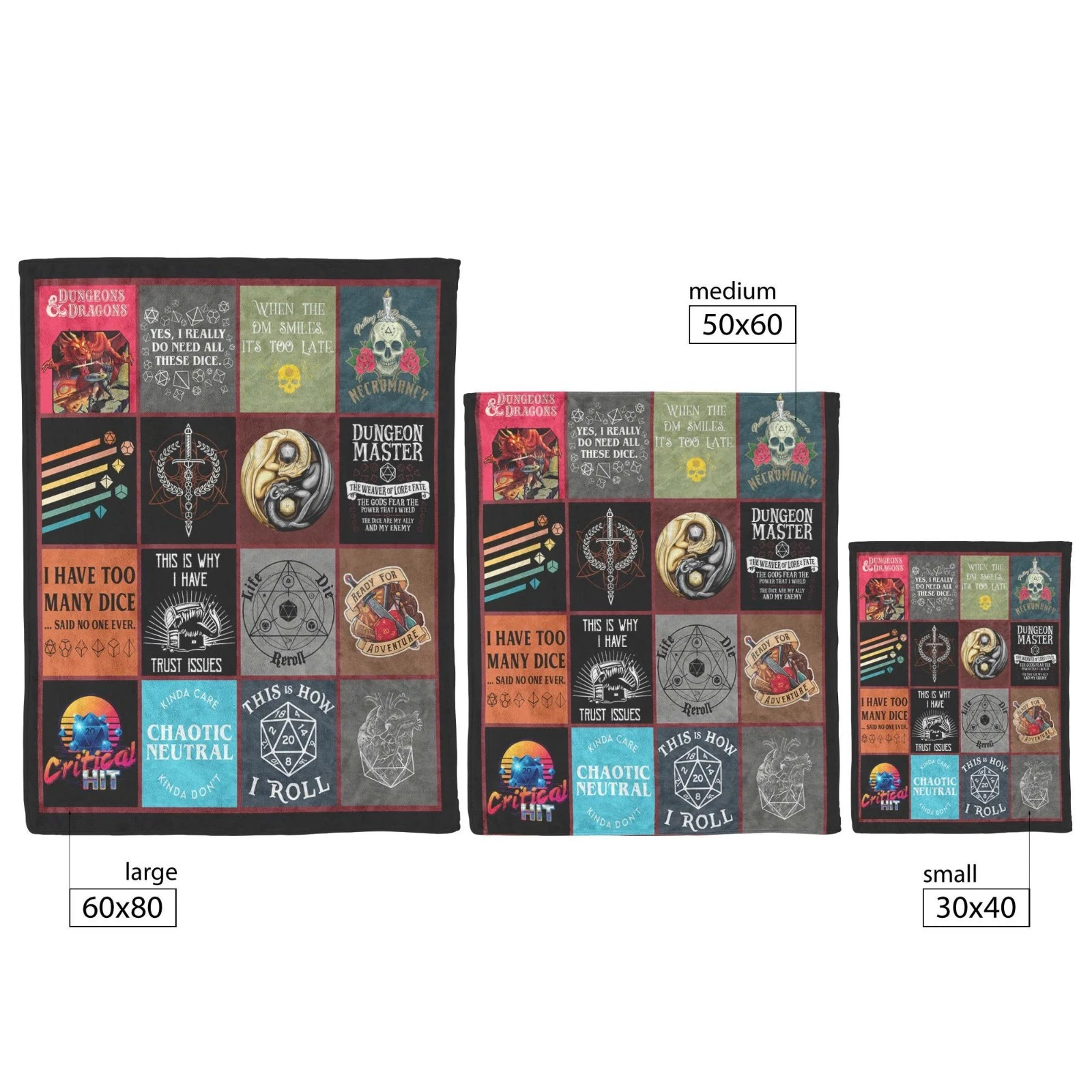 Dungeons And Dragons Blanket, Dungeons Fleece Blanket