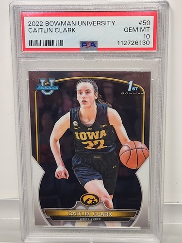 2022-23 Bowman U 1ST Chrome - Caitlin Clark #50 (RC) PSA 10