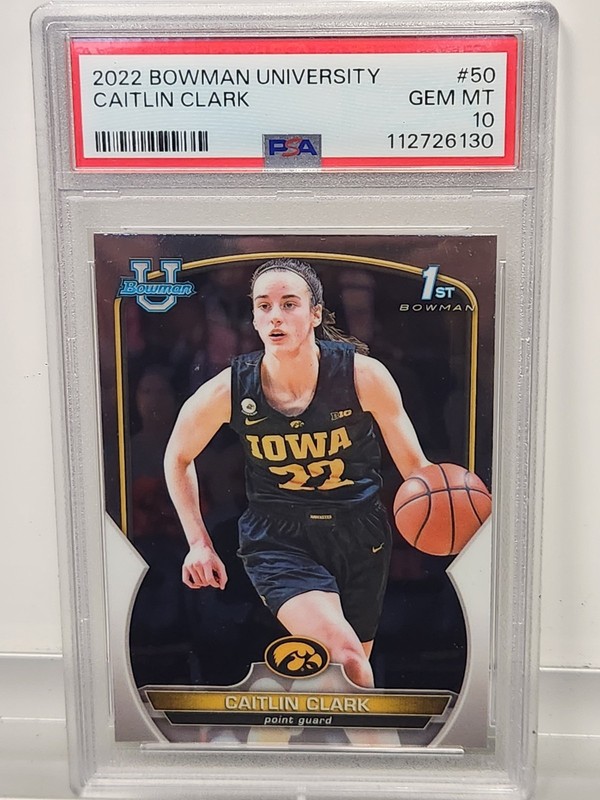 2022-23 Bowman U 1ST Chrome - Caitlin Clark #50 (RC) PSA 10
