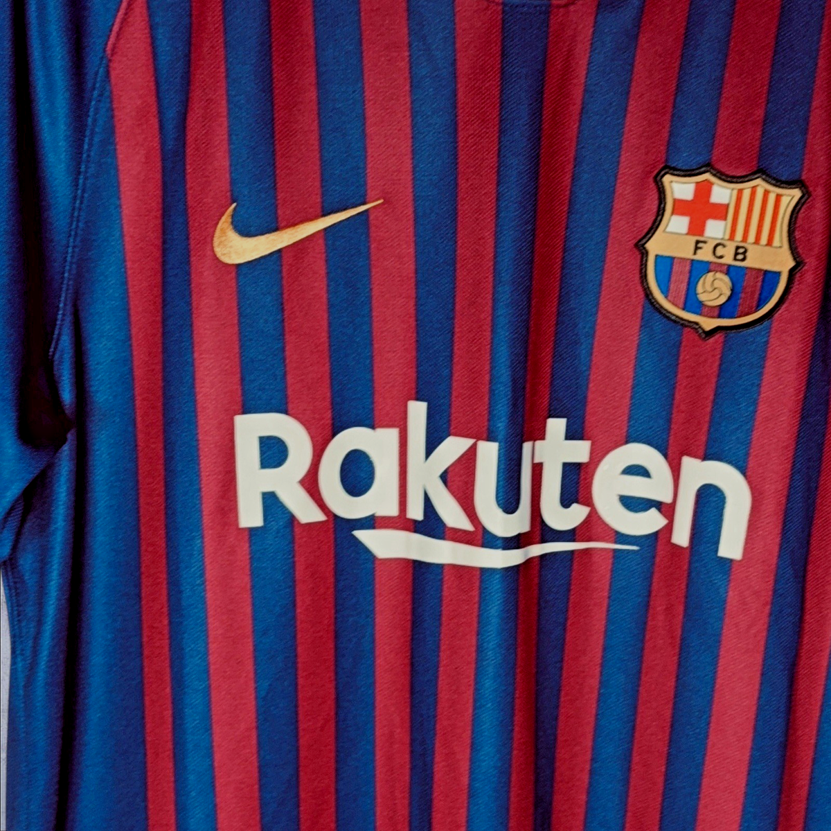 Nike FC Barcelona Home Socce Jersey 2018/19 Rakuten Dri-Fit La