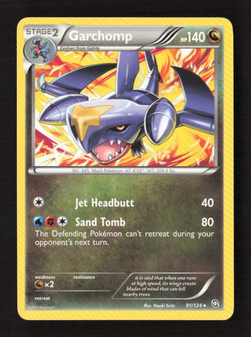 Garchomp (91) Rare Normal Dragons Exalted 91/124 NM Pokémon TCG