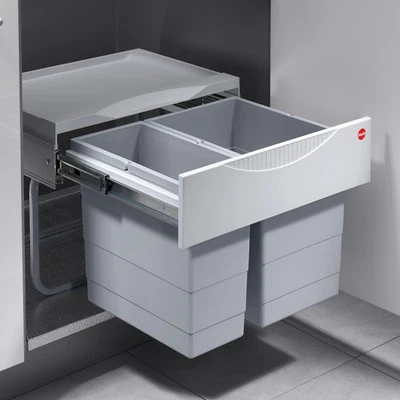 Abfallsammler Raumspar Tandem S 18L/12L Abfalltrennsystem Hailo 3644701 - Bild 1 von 3
