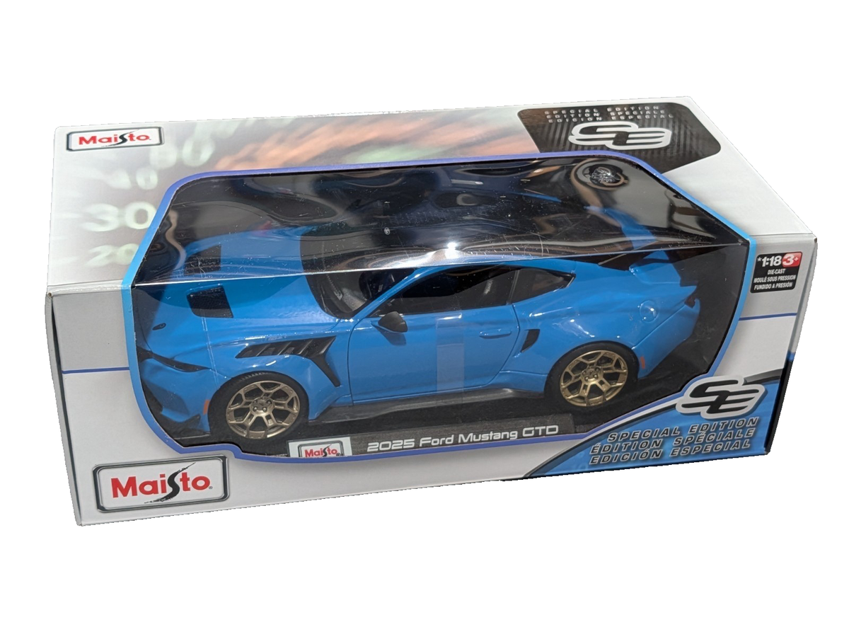 Maisto 1:18 2025 Ford Mustang GTD - Performance Blue - NEW IN BOX