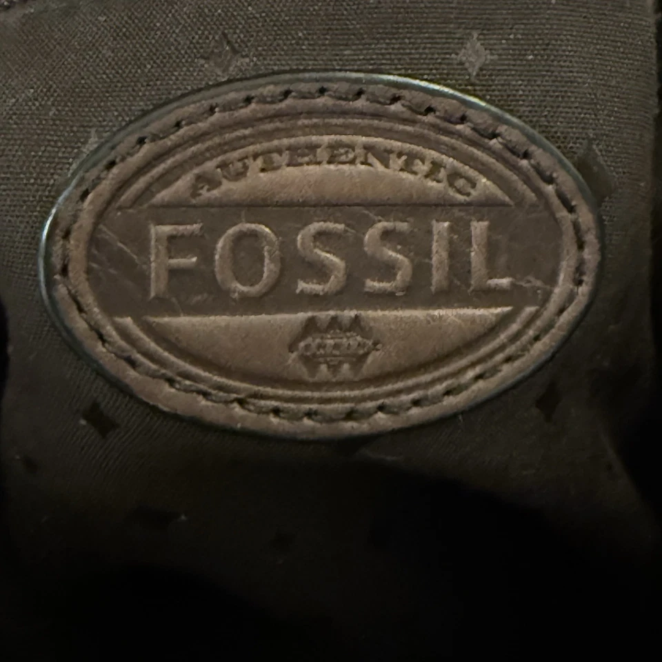 Fossil Maddox Black Brown Canvas and Leather Bucket Shoulder Bag - Image 2 of 4