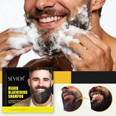 10x Sevich Beard Blackening Shampoo for Men Instant Natural Black Color Mustache