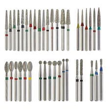 Multi-use Diamond Burs Flame Round End Taper Pear Football Cylinder Super Coarse