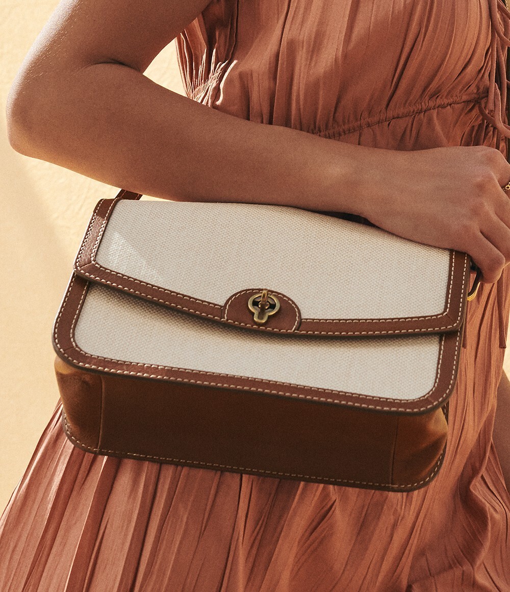 Fossil Ainsley SHB3069252 Genuine Leather MultiNeutral MD Flap X  