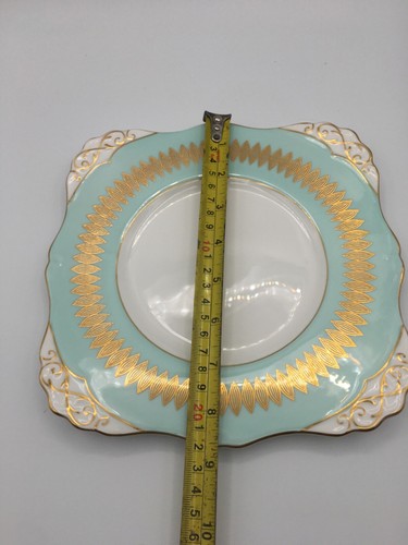 Vintage Tuscan Bone China Cake Plate Gold Mint D3042 Rare - Picture 6 of 6