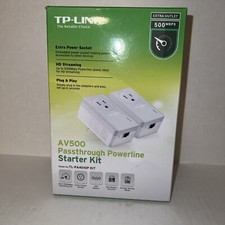 TP-Link TL-PA4010PKIT Passthrough Powerline Adapter Starter Kit
