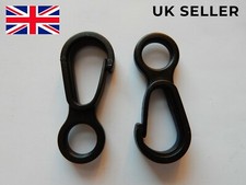 DISPATCHED from ENGLAND 2 Flag Pole Clips Plastic Attachment Flagpole Snap Hooks