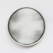Antique Brushed Silver Round Blank  Metal Belt Buckle