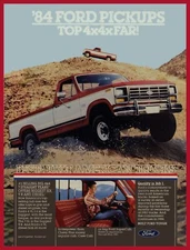 1984 Ford Trucks NEW Metal Sign: F-150 XLT in Red & White - Best in America