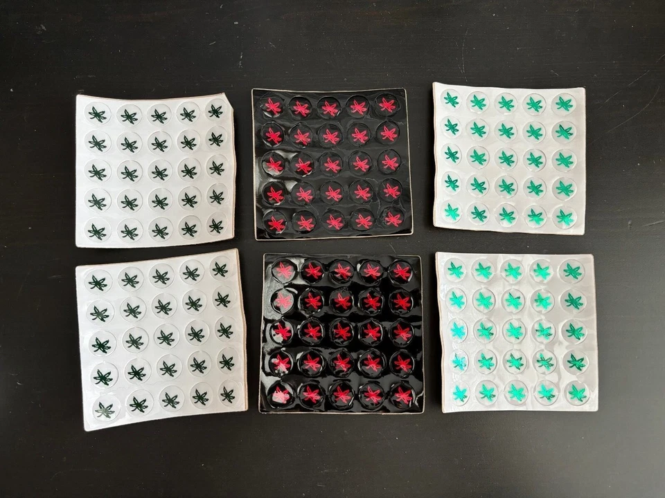 3M Buckeye ***MINI*** Football Helmet Award Stickers Decals x50 20mil