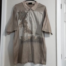 Bobby Jones golf  polo men's XL beige outdoor casual y2k retro