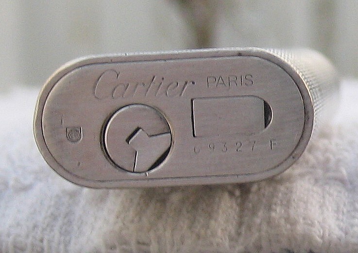 Authentic Cartier Oval Silver Plated Lighter 
