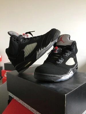 Nike Air Jordan 5 Black Metallic Silver (2016) T. 8,5 Us 42 eur - Photo 1/4
